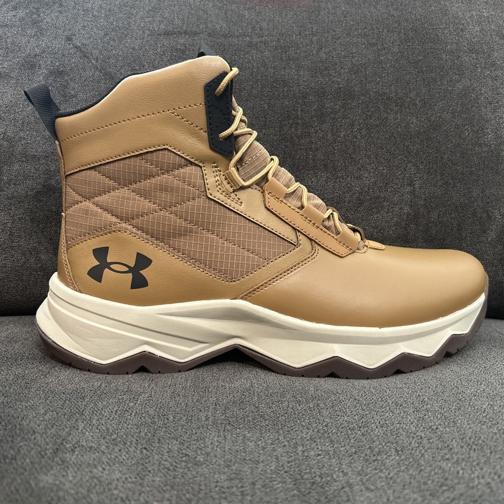 Under Armour Stellar G2 6" Men 11.5 Brown White Tactical Hiking Boot 3025578-200